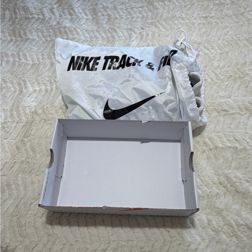 Nike White Drawstring Bag with Black Logo